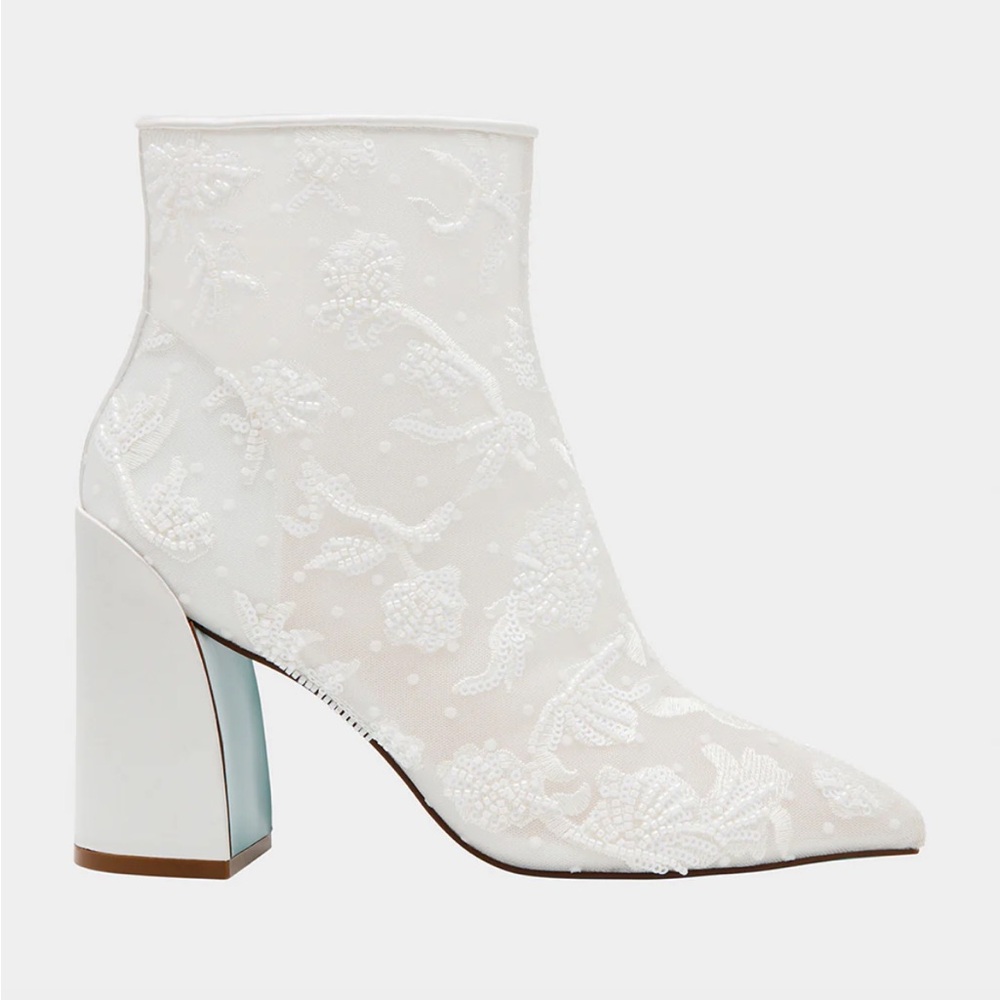 Betsey Johnson Merri Booties Ivory
